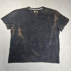 Xersion Men's Black T-Shirt Short Sleeve Black Acid Wash Pullover Size XL